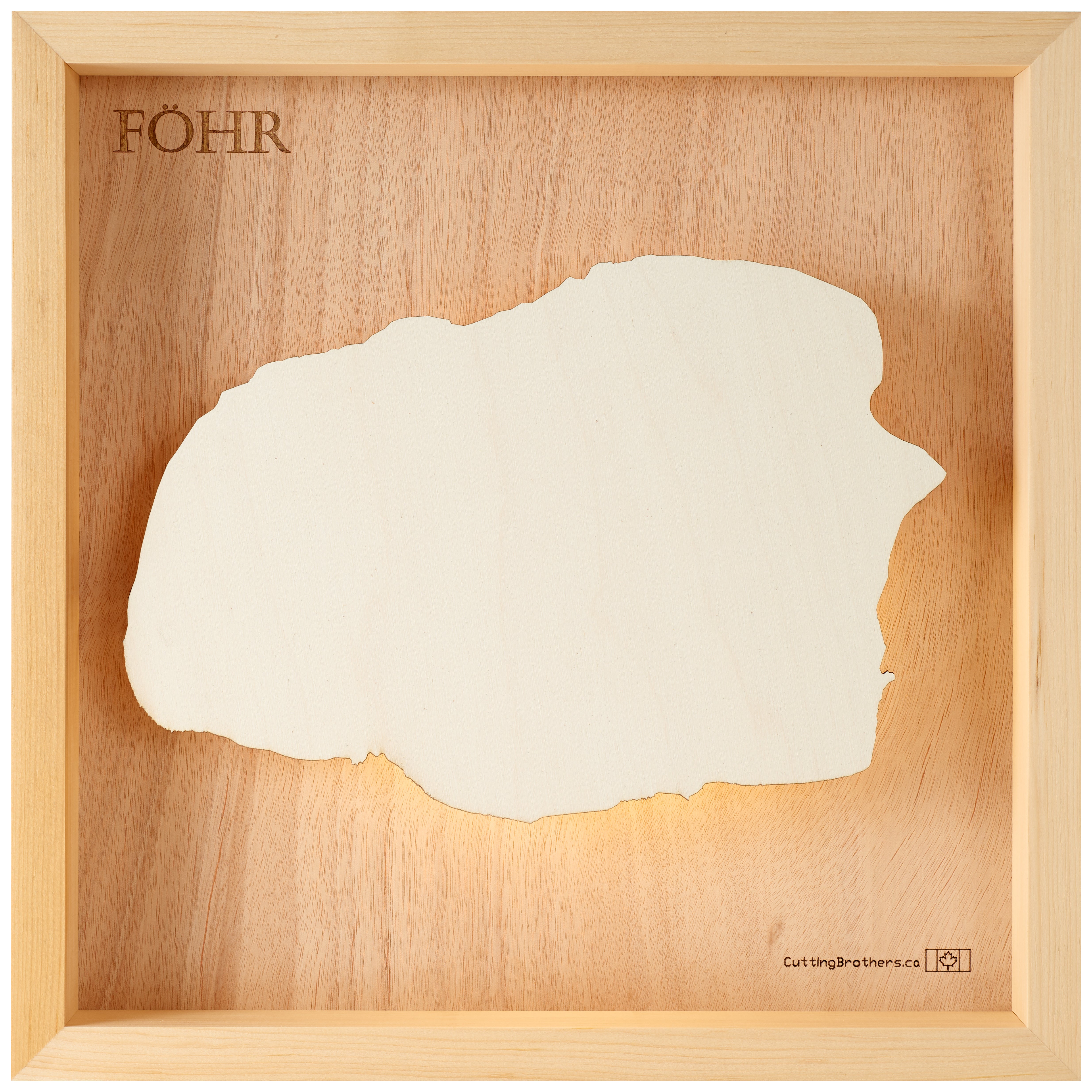 FOEHR LIGHT WOODEN WALL MAP - Version S