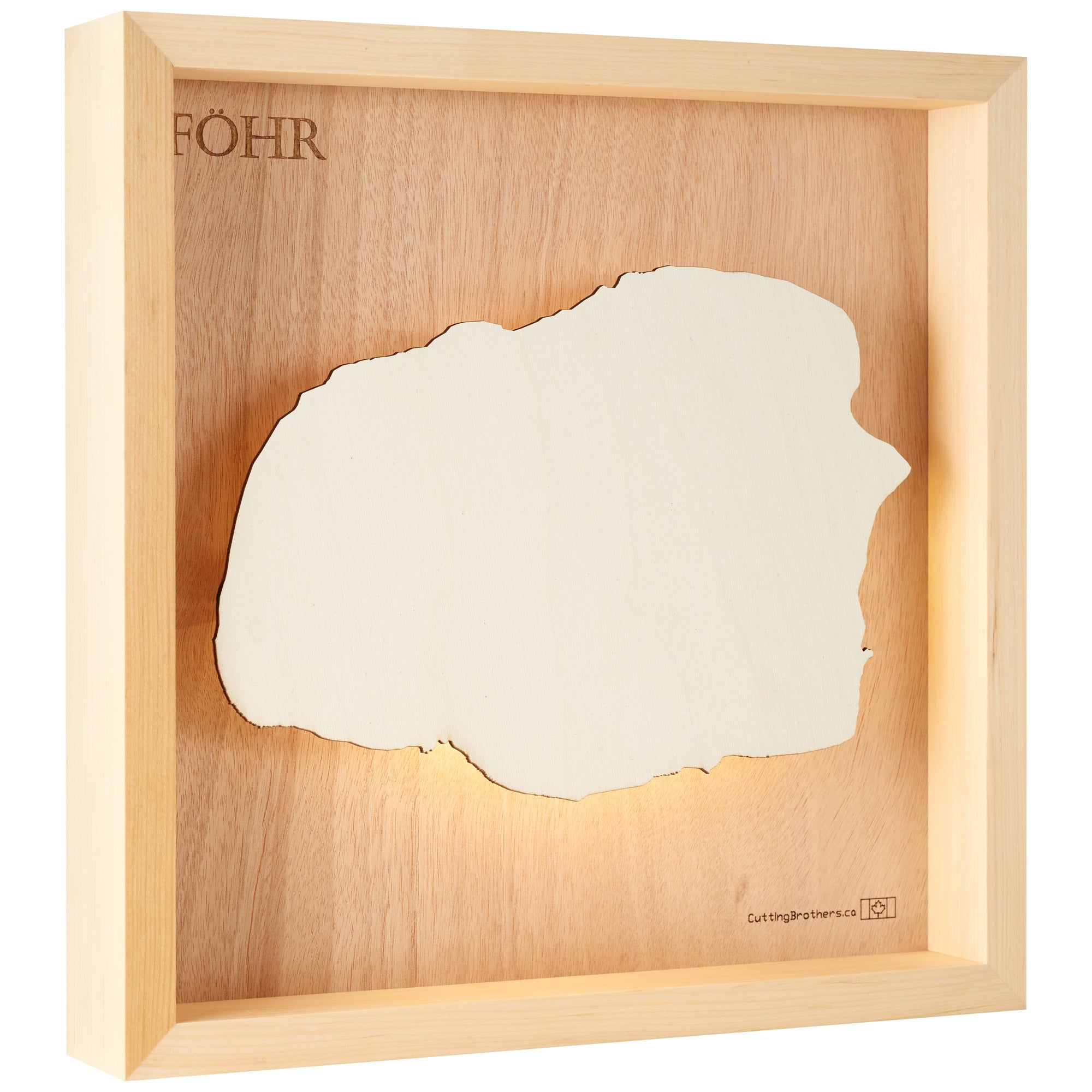 FOEHR LIGHT WOODEN WALL MAP - Version S