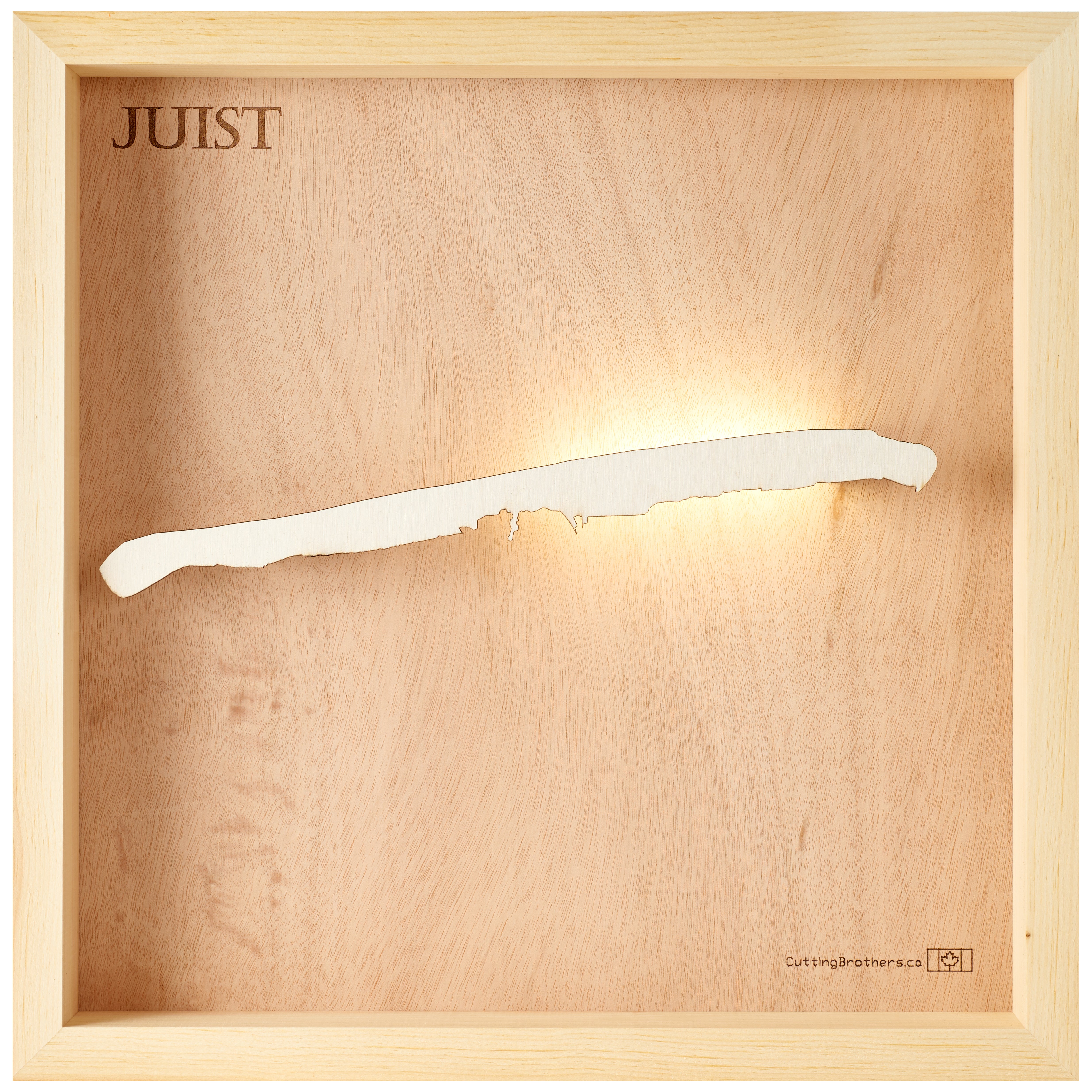 JUIST LIGHT WOODEN WALL MAP - Version S