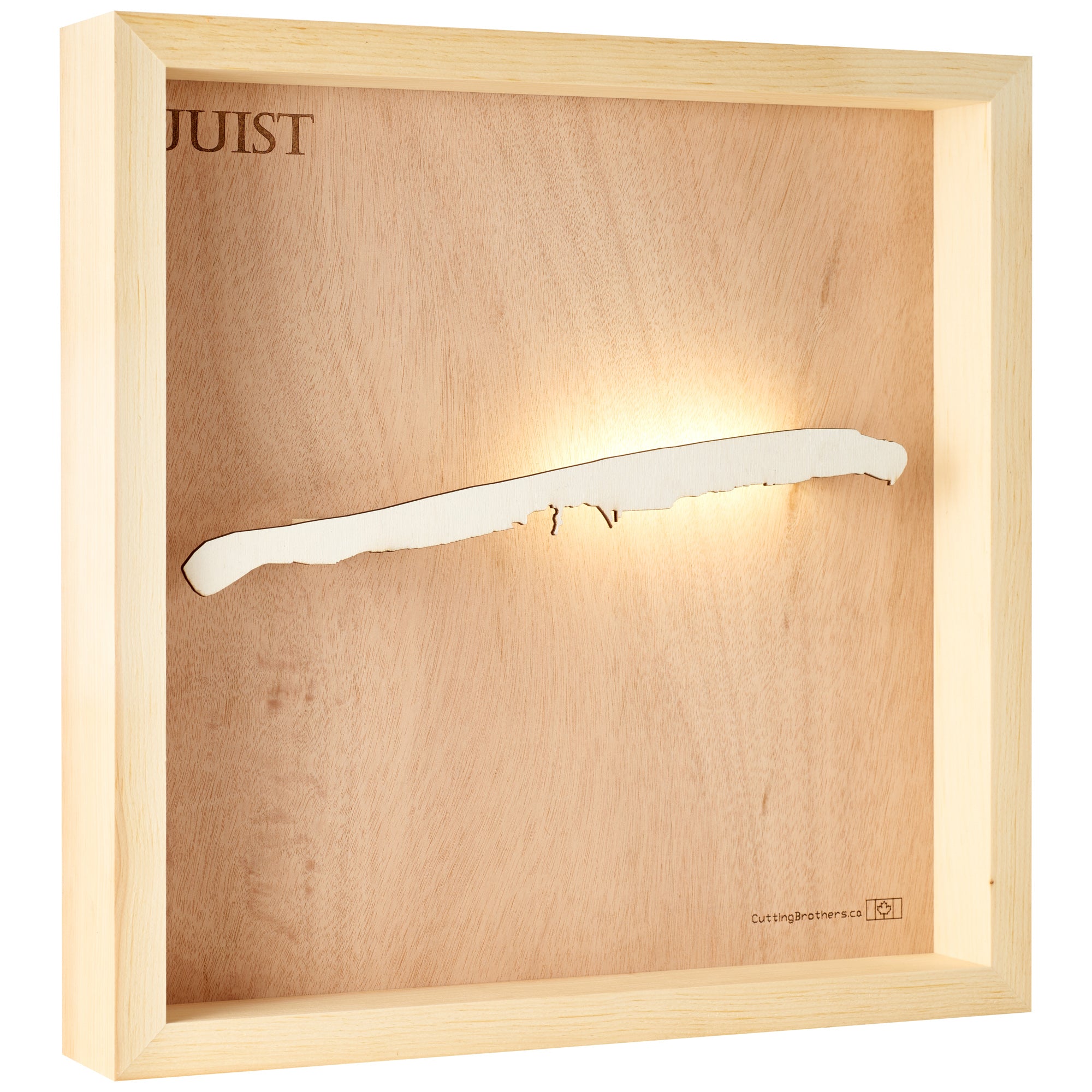 JUIST LIGHT WOODEN WALL MAP - Version S