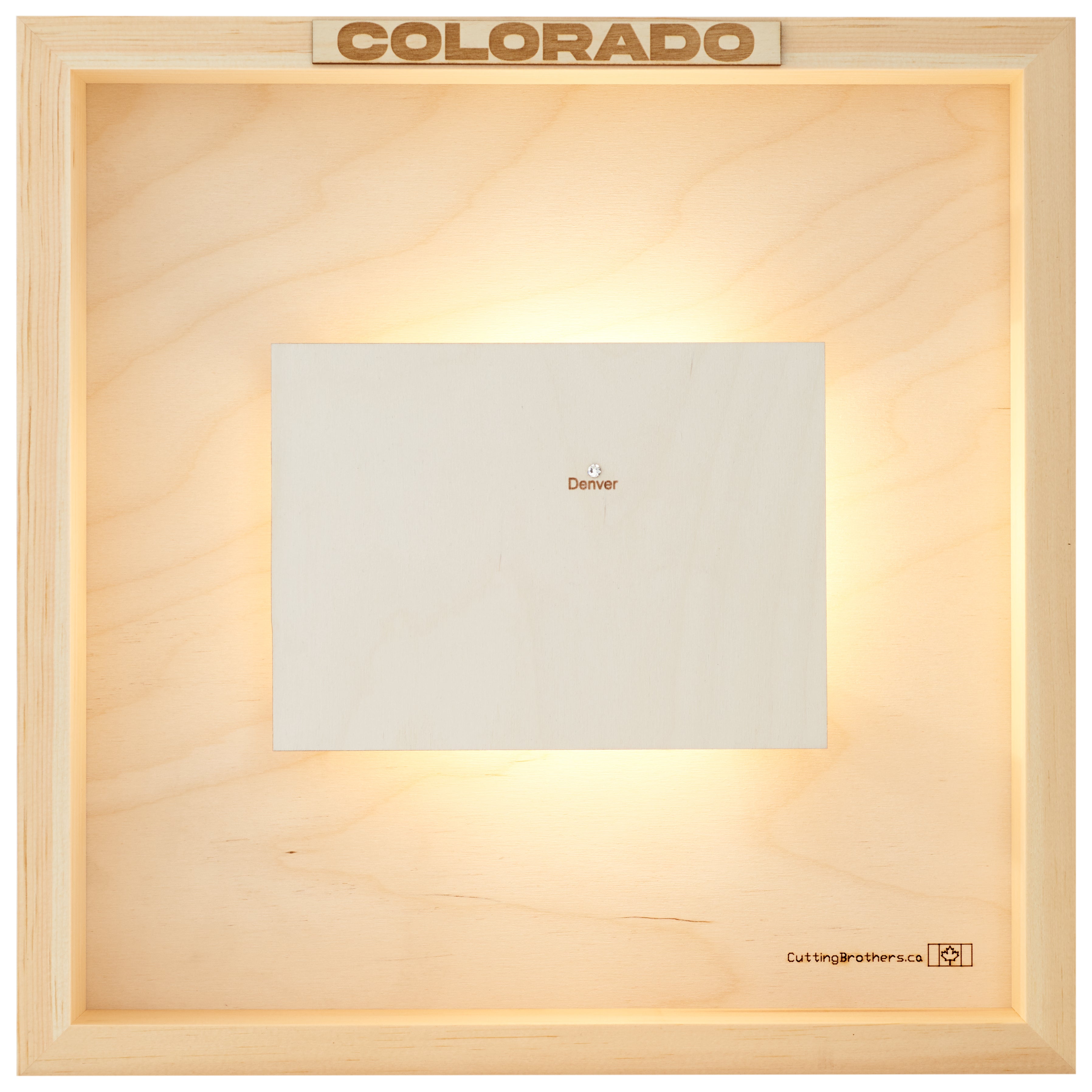 COLORADO 3D WOODEN WALL MAP - Version S