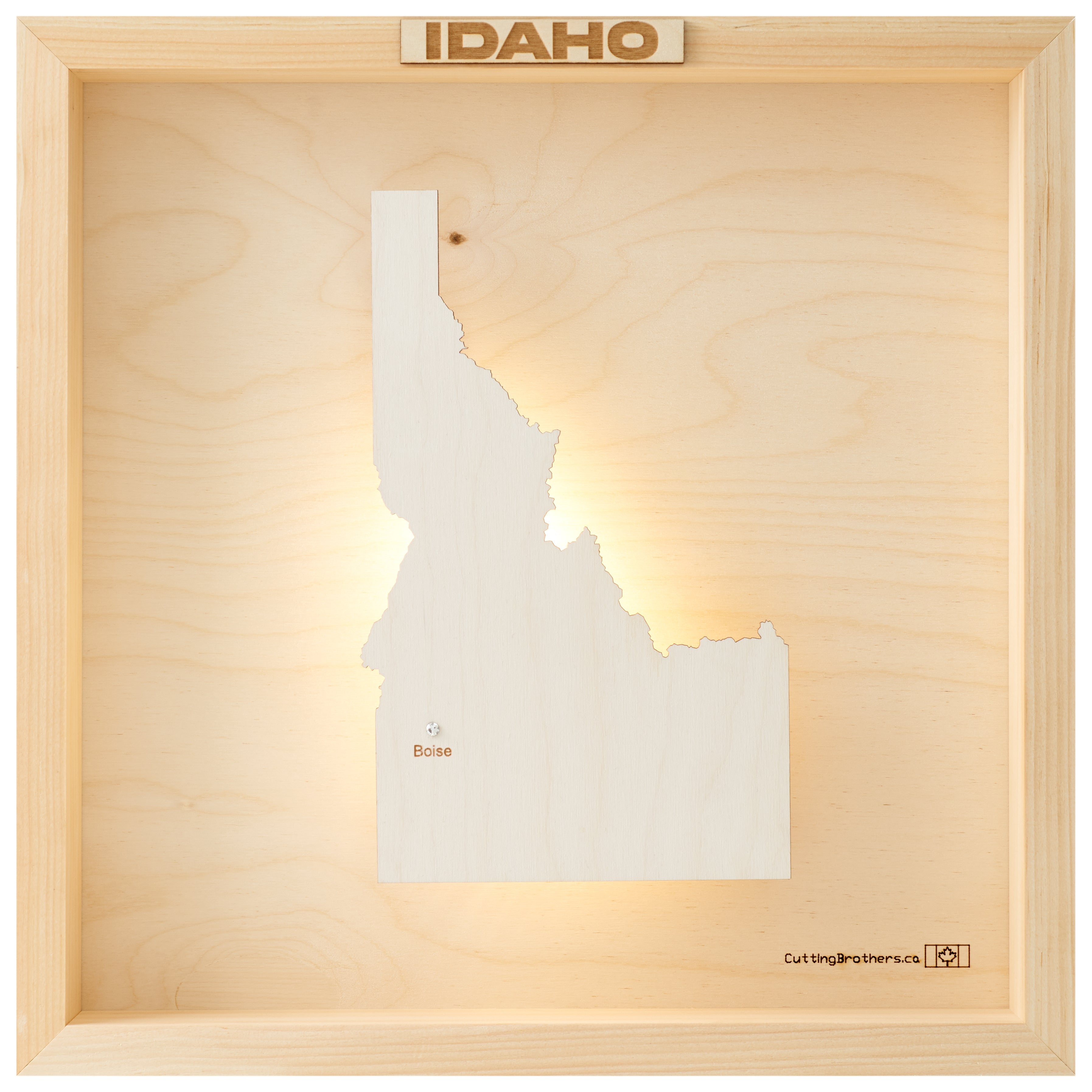 IDAHO 3D WOODEN WALL MAP - Version S