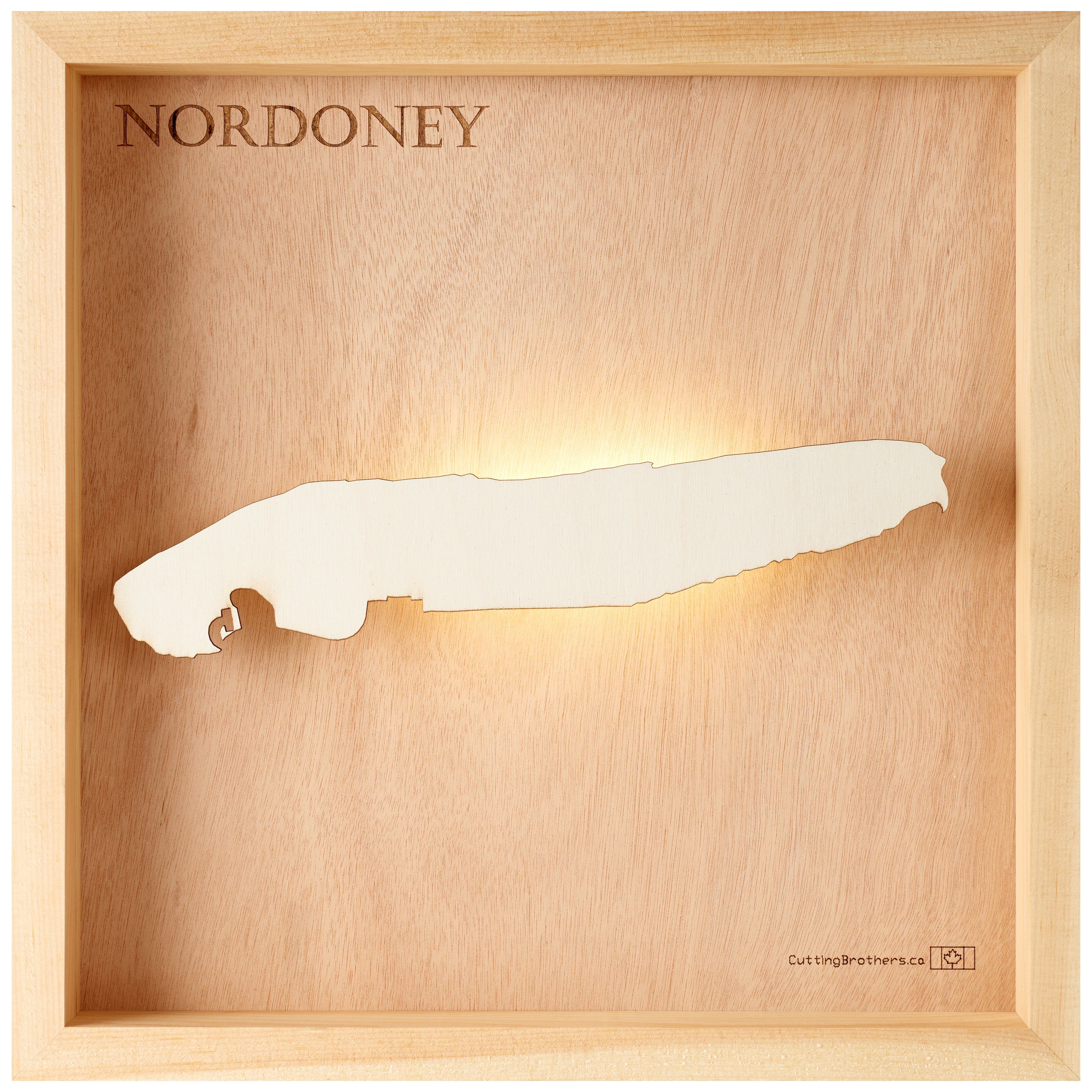 NORDERNEY LIGHT WOODEN WALL MAP - Version S