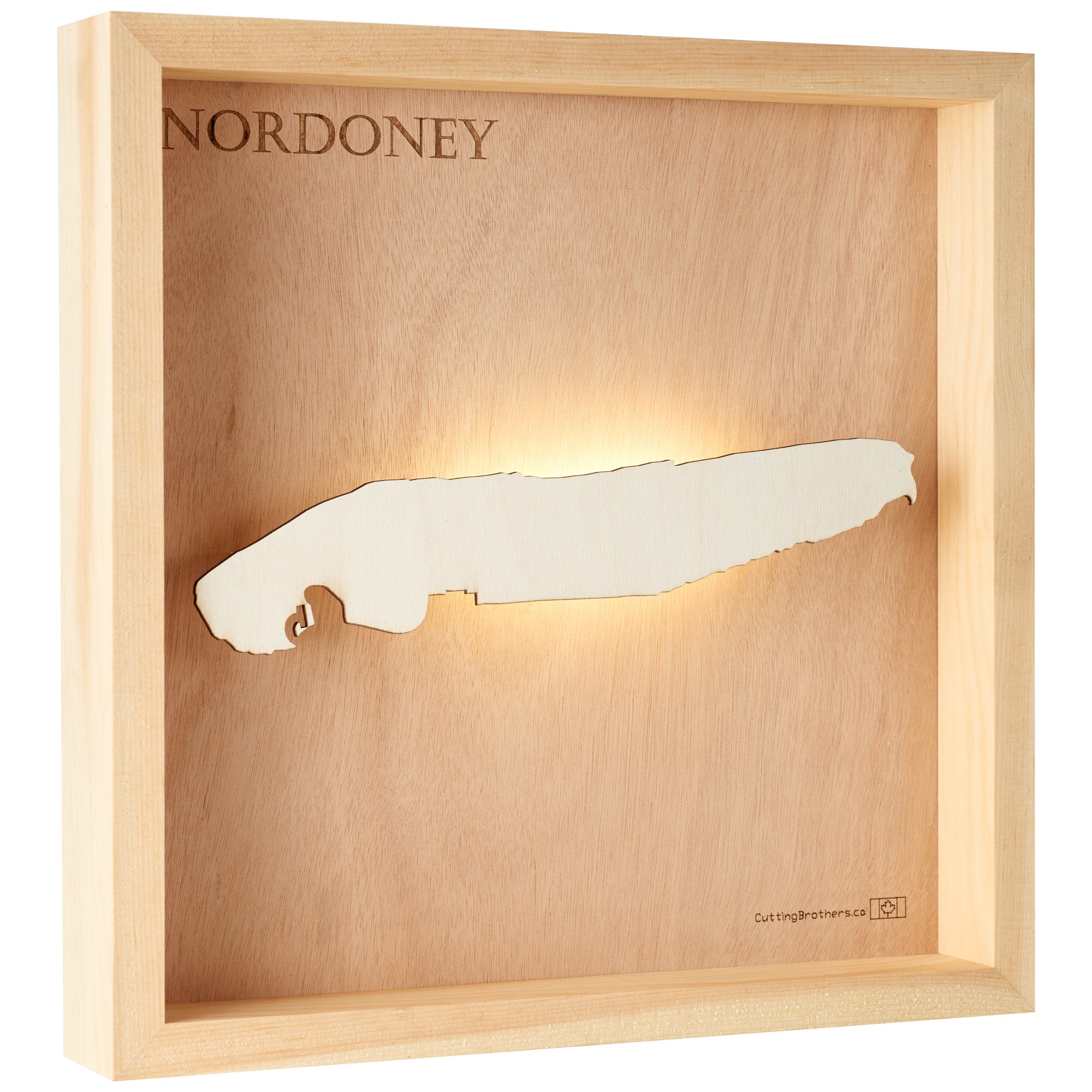 NORDERNEY LIGHT WOODEN WALL MAP - Version S